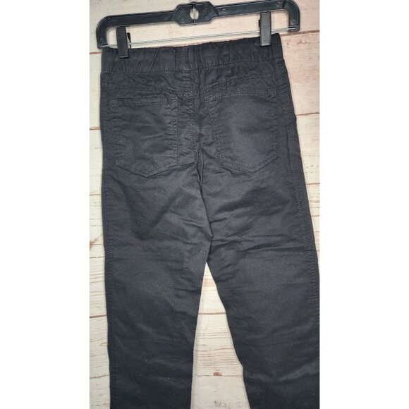 Cat & Jack Straight Leg Flexible Drawstring Reinforced Knee Kids Black Pants - Picture 9 of 11